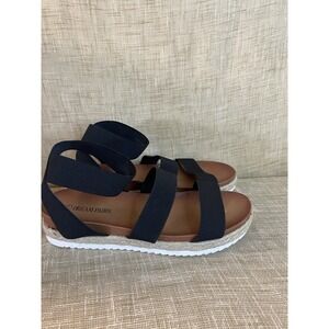 Dream Pairs Women Open Toe Wedge Sandals Elastic‎ Ankle Strap Casual Sandal 9.5